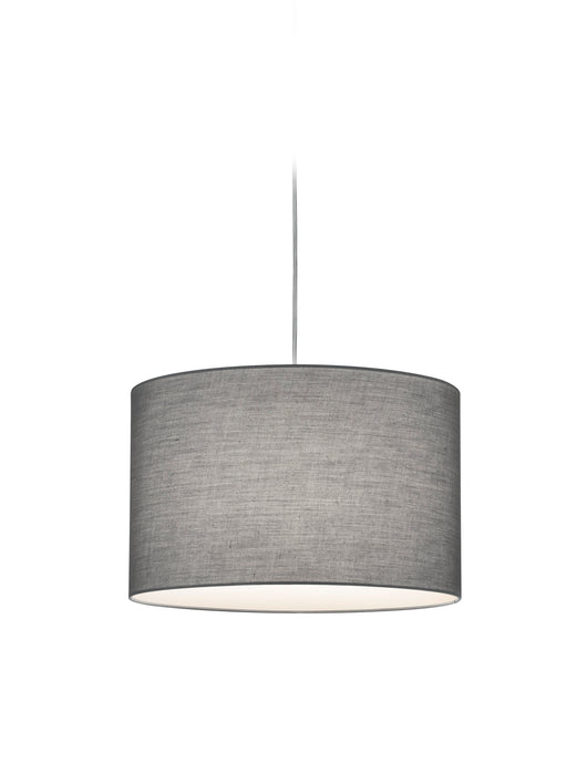 Lampada Sospensione Interno Rotonda 4W Hotel Tessuto Grigio Duoline GD Trio