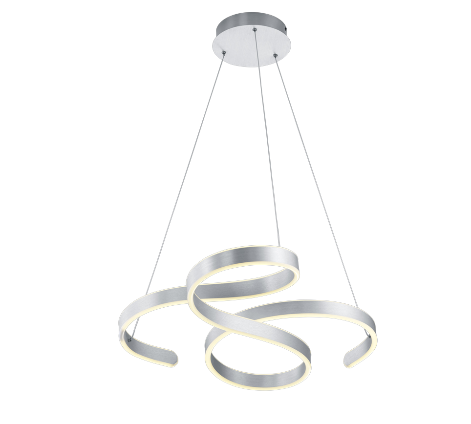 Lampada Sospensione Led Moderna 40W Dimmer Vortici Alluminio Francis GD Trio