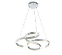 Lampada Sospensione Led Moderna 40W Dimmer Vortici Alluminio Francis GD Trio