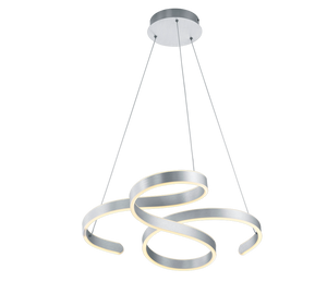Lampada Sospensione Led Moderna 40W Dimmer Vortici Alluminio Francis GD Trio