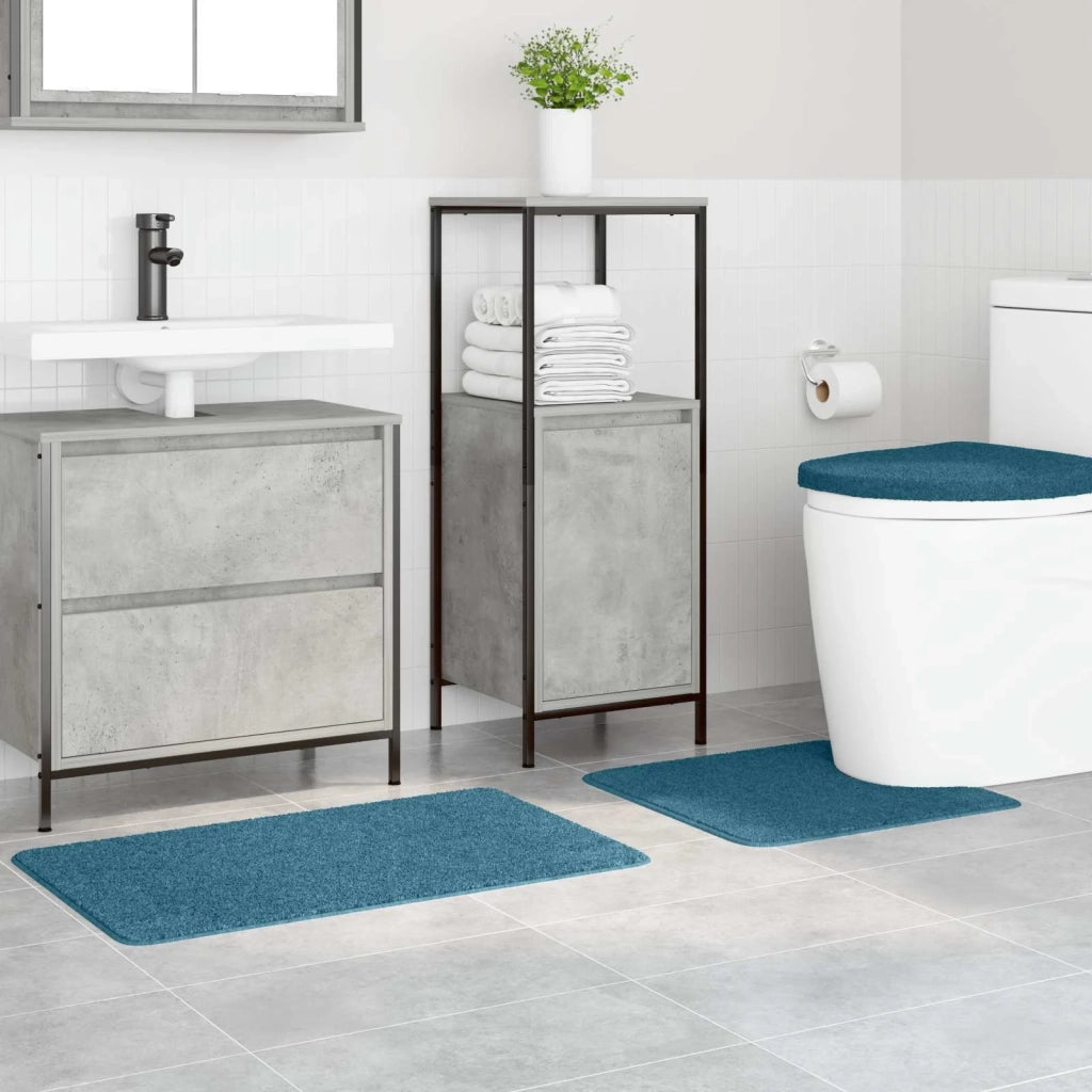 Set di tappetini antiscivolo per il bagno 3 pcs Blu PP 4019873