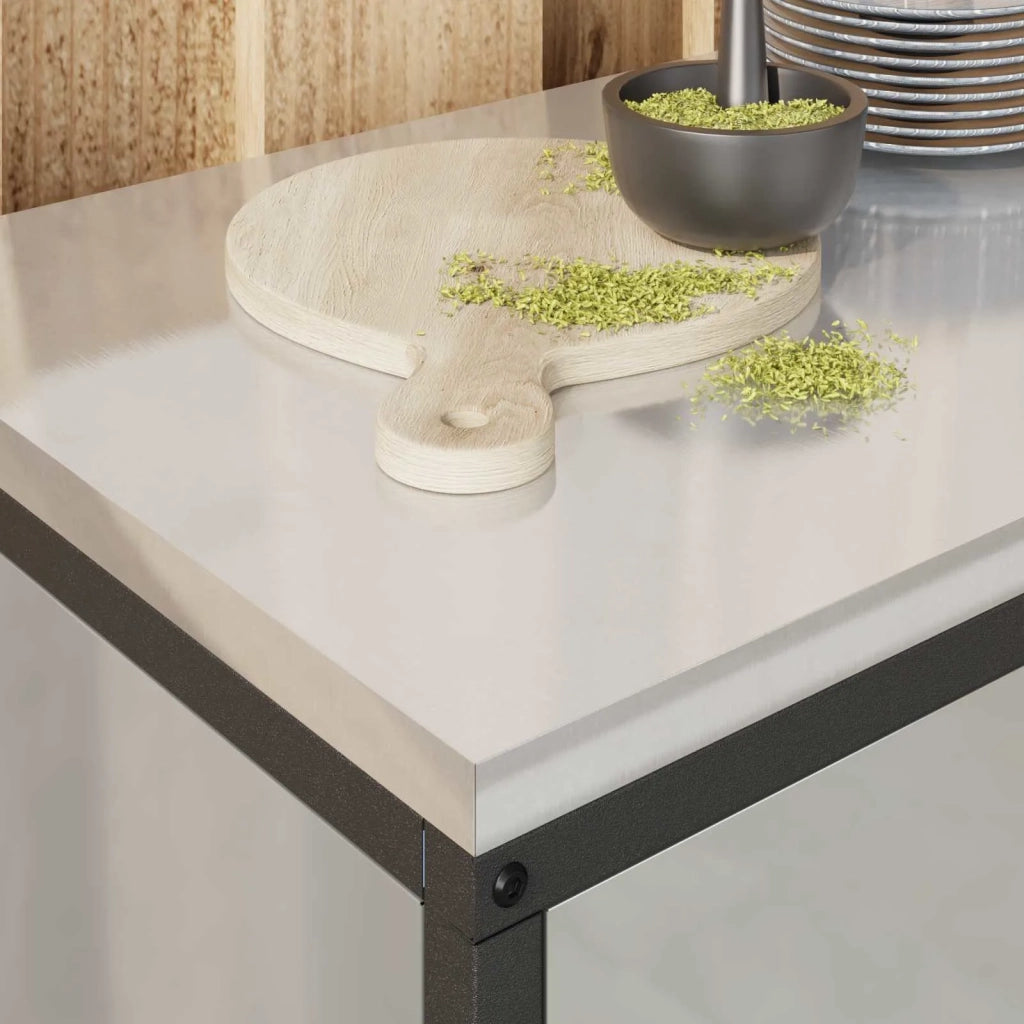 Stoccaggio in cucina con porta Argento 90 x 50 x 53 cm Acciaio 875001
