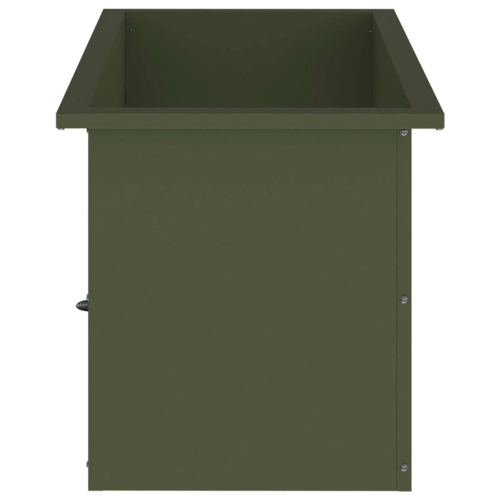 Fioriera da giardino con LED Verde Oliva 40 x 80 x 40 cm 8008160