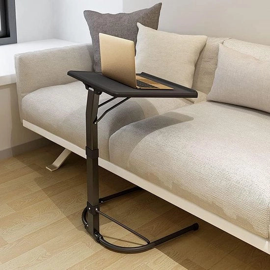 Tavolo da laptop pieghevole in altezza e inclinazione - leggero e trasportabile per uso esterno - nero - 43 x 43 cm