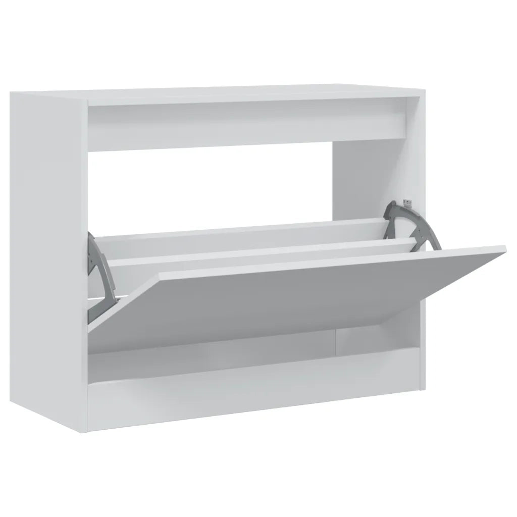 Scarpiera Bianca 80x34x63 cm in Legno Multistrato