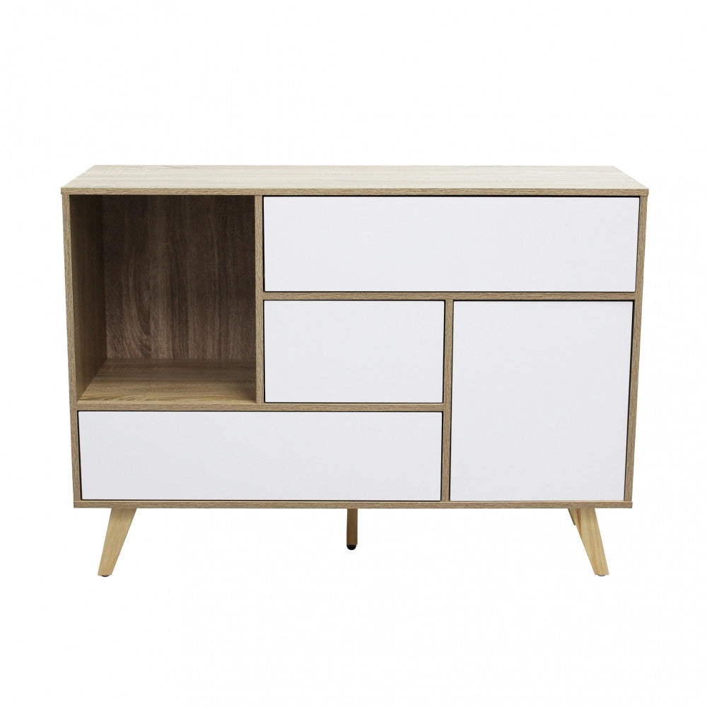 Mobile Emory 119x39,5x85,6 h cm in Truciolare bilaminato Bianco