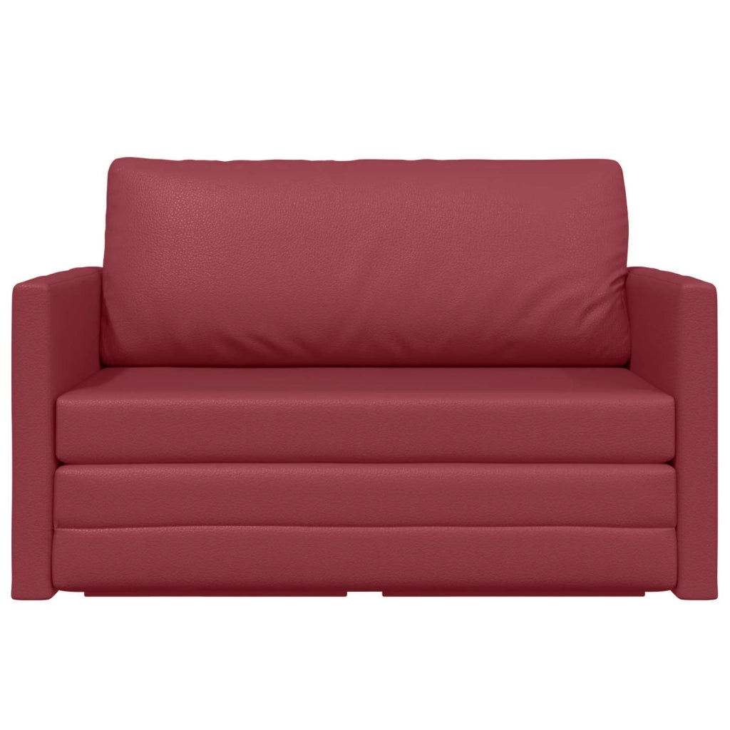 Divano letto Rosso Vino 124 x 71 x 78 cm Pelle Artificiale 4106711