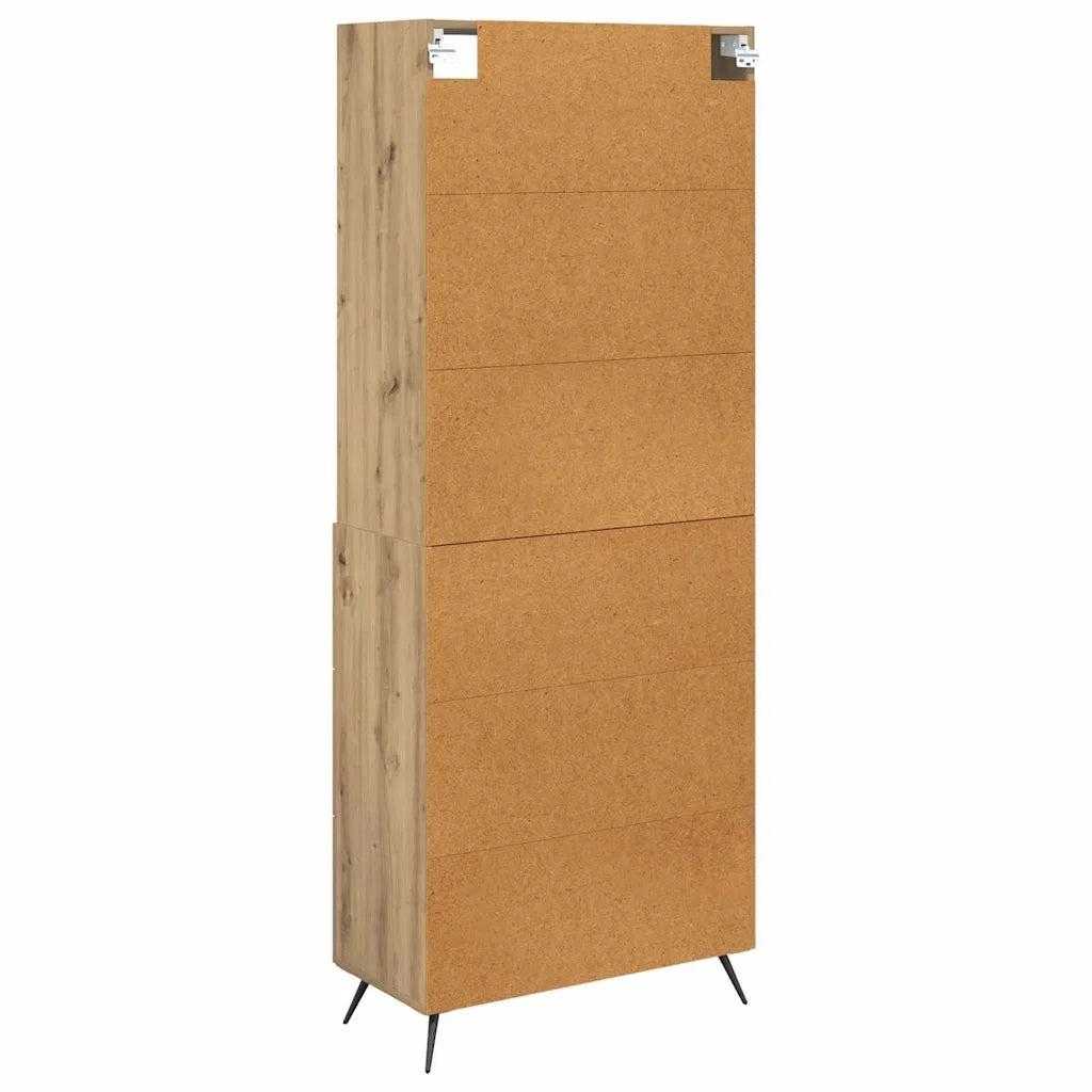 Credenza | Madia | Buffet da pranzo | Armadio da pranzo con cassetto Rovere artigianale 69,5 x 34 x 180 cm