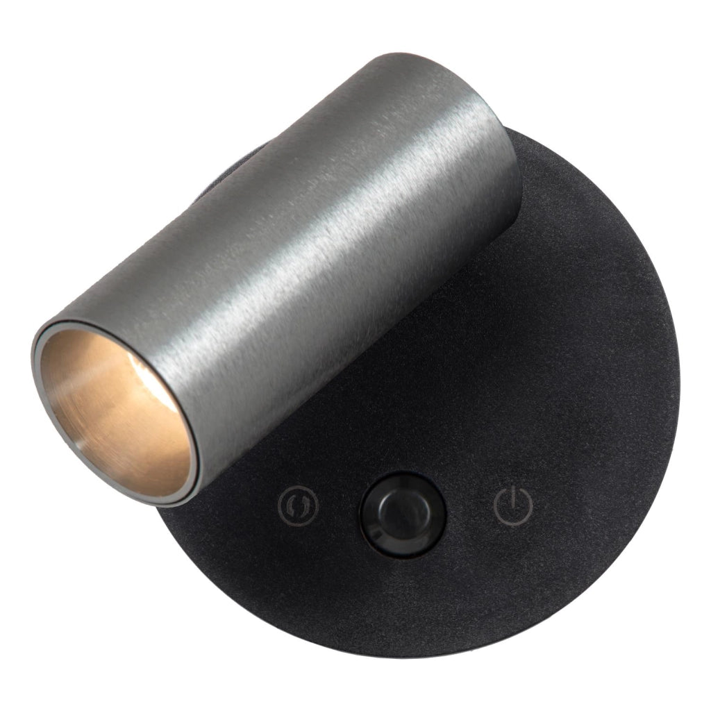 Faretto da parete LED 2W PIR grigio nero TONI Lucide