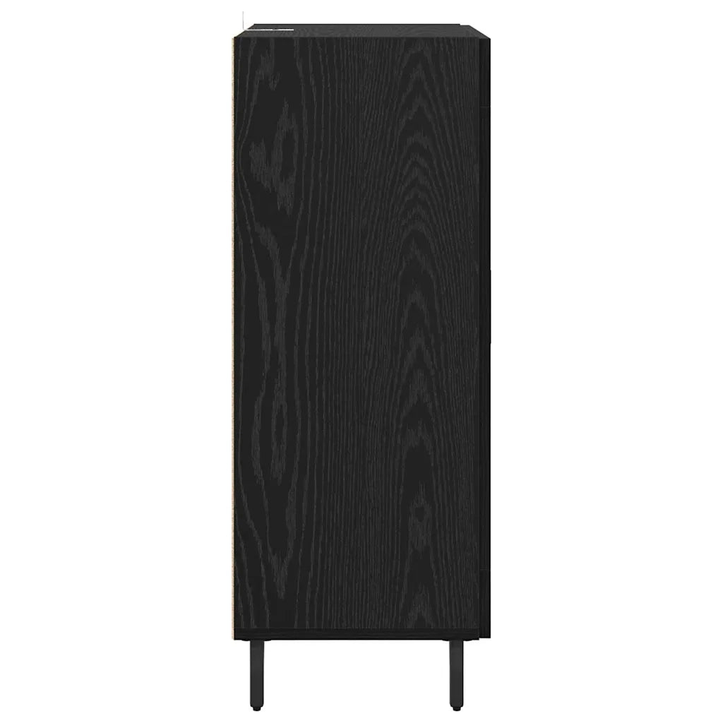 Credenza-Buffet-Armadio da cucina Rovere Nero 69,5 x 34 x 90 cm Legno multistrato 811313