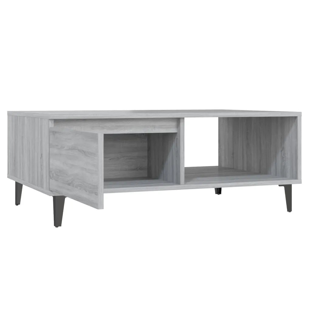 Tavolino da Salotto-Tavolino da soggiorno-Tavolo Grigio Sonoma 90x60x35 cm in Truciolato