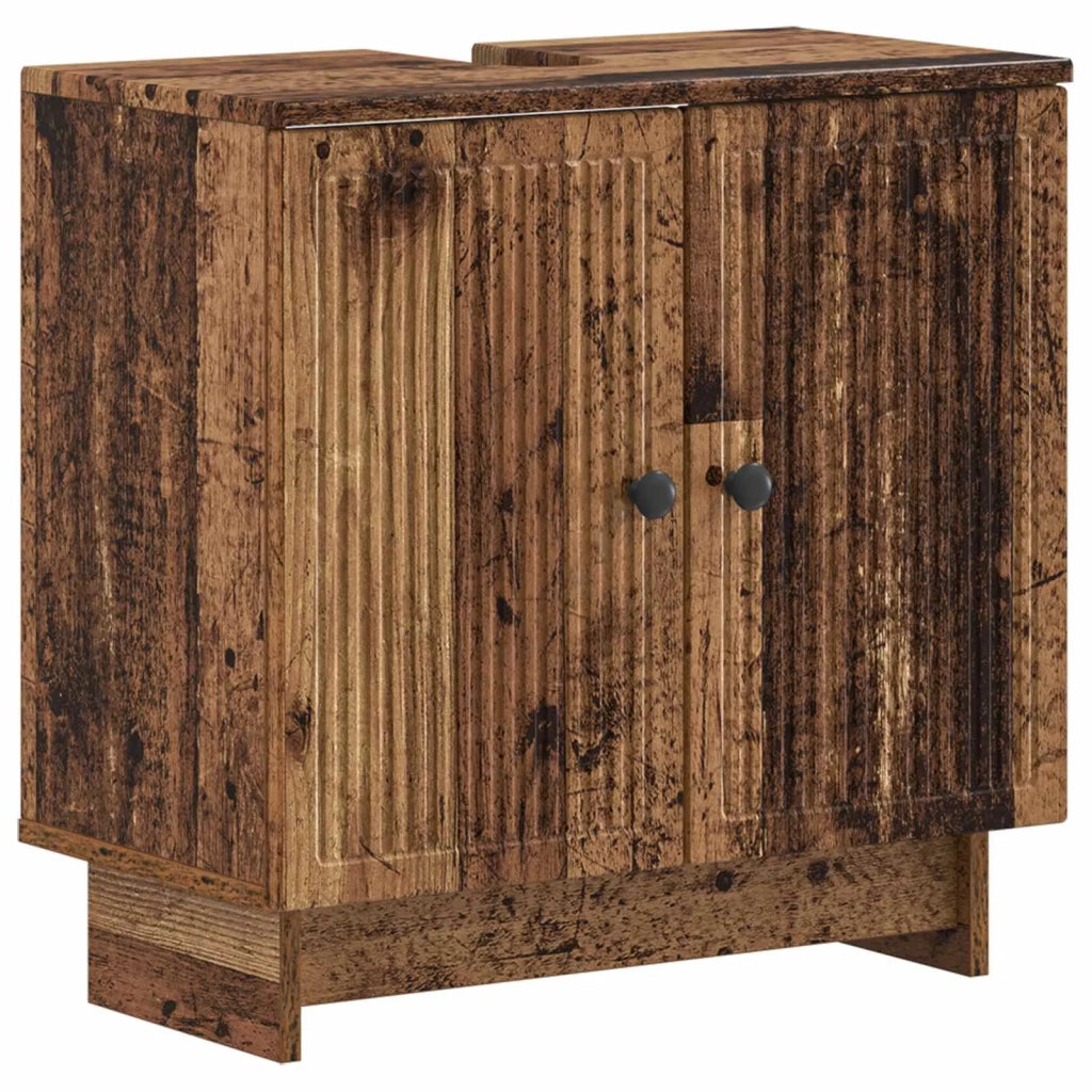 Set di Armadi da Bagno da 2 Pezzi EDE Legno antico 3417988