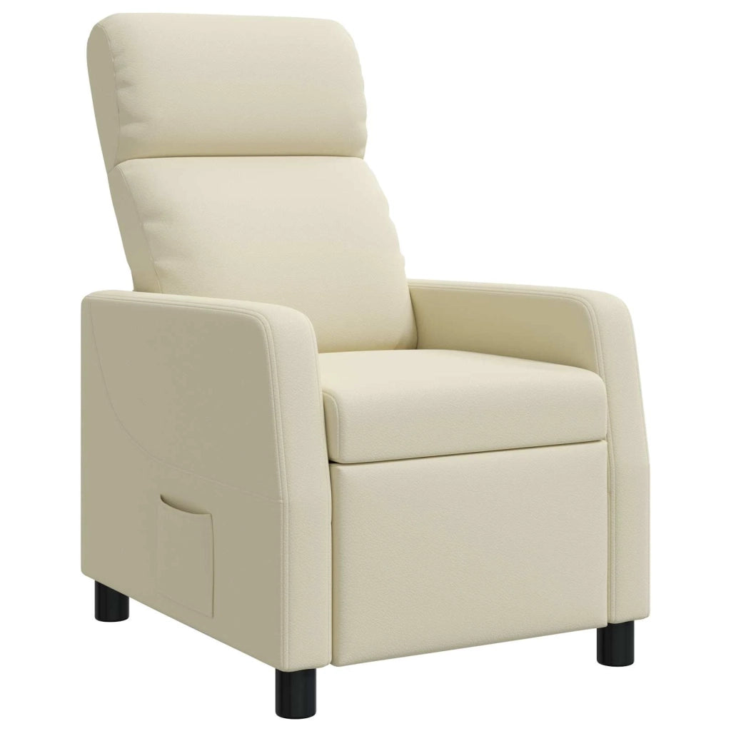 Divano Sedia-Poltrona reclinabile Crema Similpelle 353831