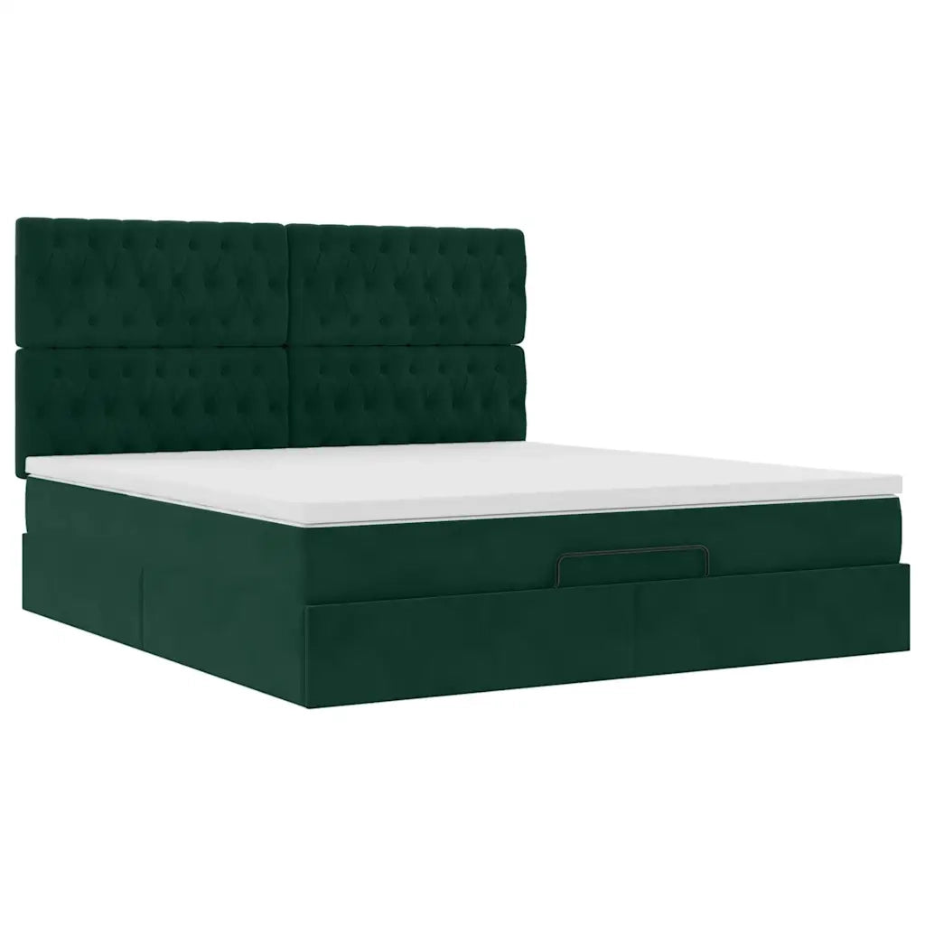 Struttura Letto Pouf con Materassi 180x200 cm Velluto 3314411