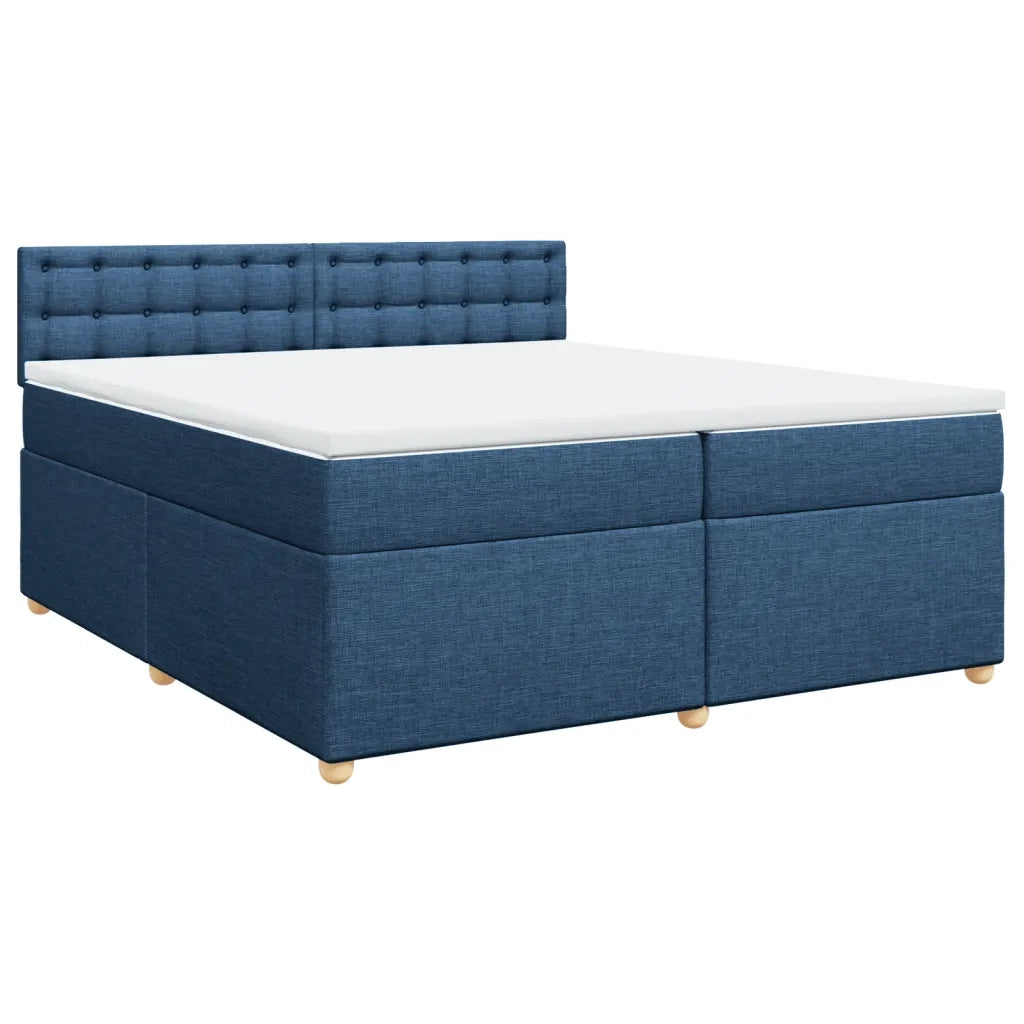 Giroletto a Molle con Materasso Blu 200x200 cm in Tessuto 3286807