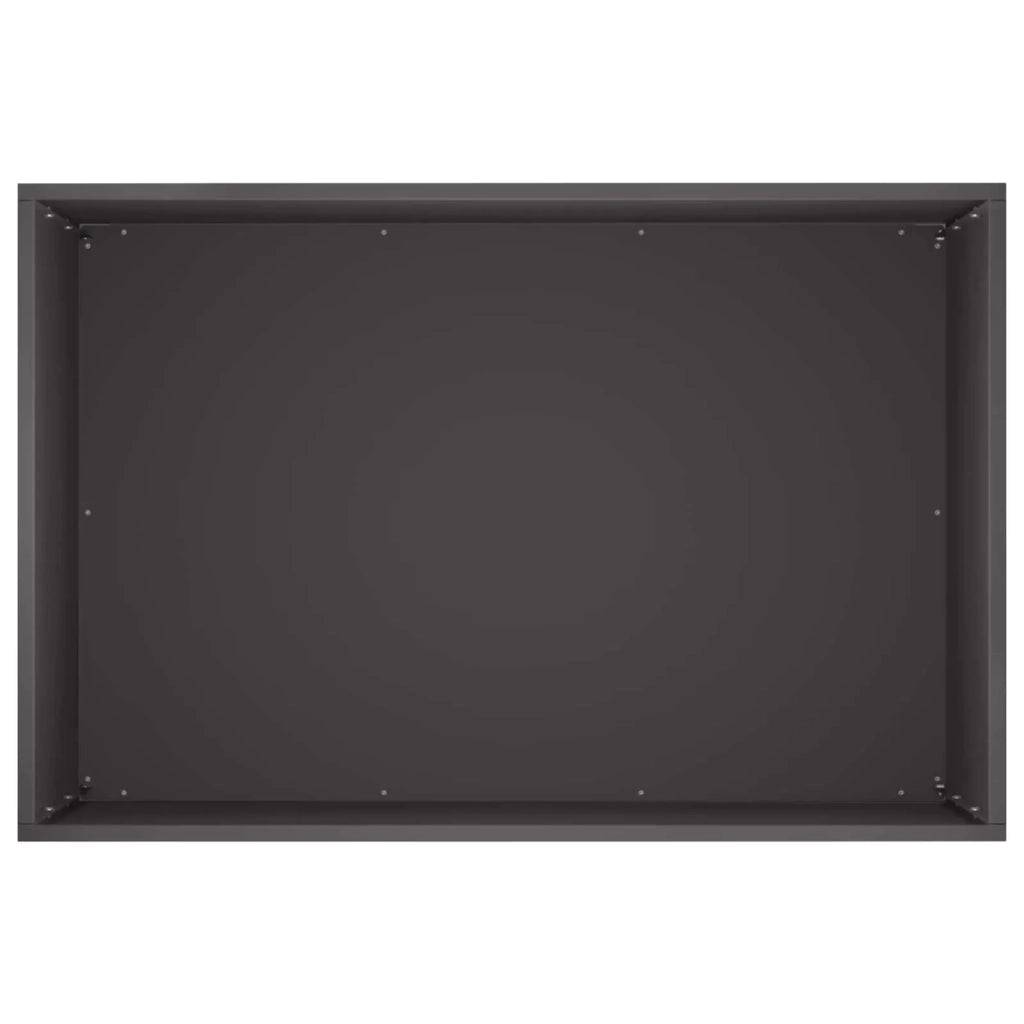 Vaso da giardino Nero 60 x 40 x 50 cm Acciaio laminato a freddo 8005694