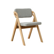 SEDIA Pieghevole imbottita in legno di faggio grigio Set da 4 pezzi