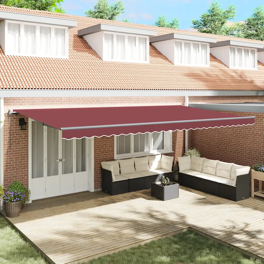 Tenda da Sole Retrattile Automatica Bordò 600x300 cm 3310201