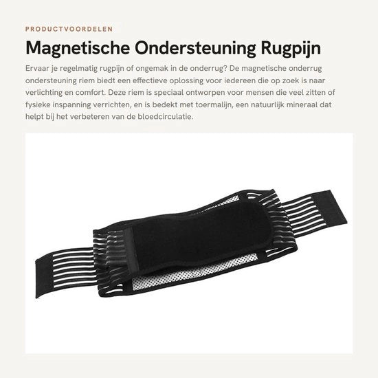 Rugband di supporto magnetico termocondizionante auto riscaldante adattabile 85-106cm