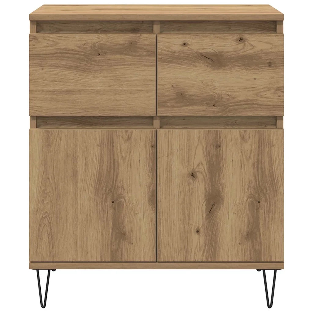 Credenza con Cassetto-Buffet-Armadio da cucina Rovere artigianale 60 x 35 x 70 cm 423085