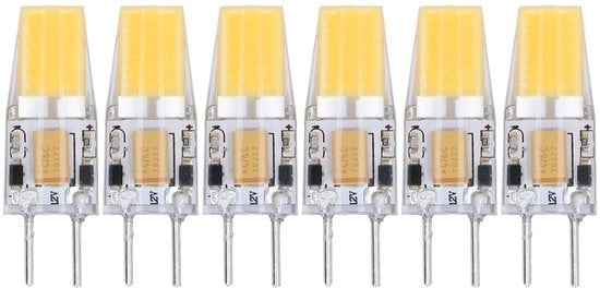 Lampada alogena 5W AC/DC 12V - GY6.35 - Luce calda 2700K - Angolo di dispersione 360 gradi - 6 pezzi - Materiale silicio - Lampada ad incandescenza