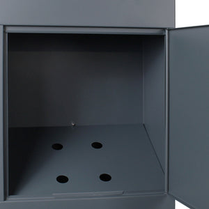 Witec Cassetta postale autoportante 42x24x102cm con struttura a colonna verniciata a polvere grigia