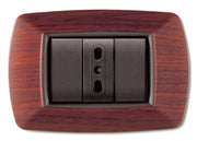 PLACCA LIFE LIVING PLAST LEGNO SCURO 3P- ELETTROCANALI- 10,0 pz