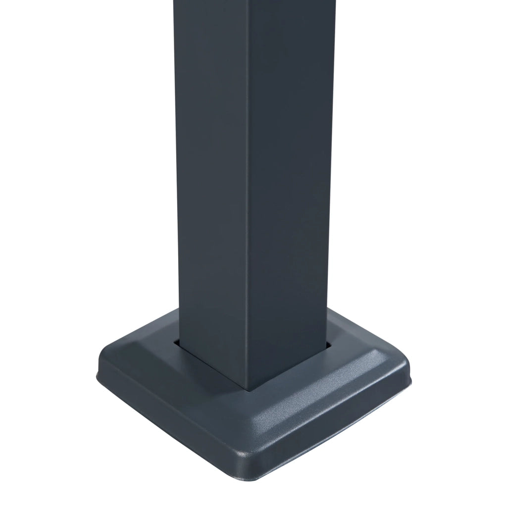Contenitore per rifiuti in acciaio zincato 120 x 83 x 11 cm effetto legno antracite 03_0009094