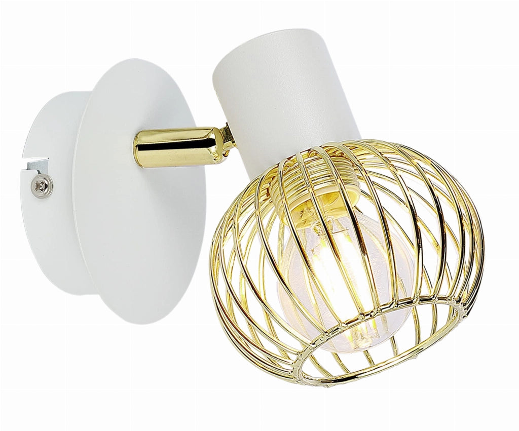Applique Candellux OSLO 91-61799 bianco oro E14 1 luce