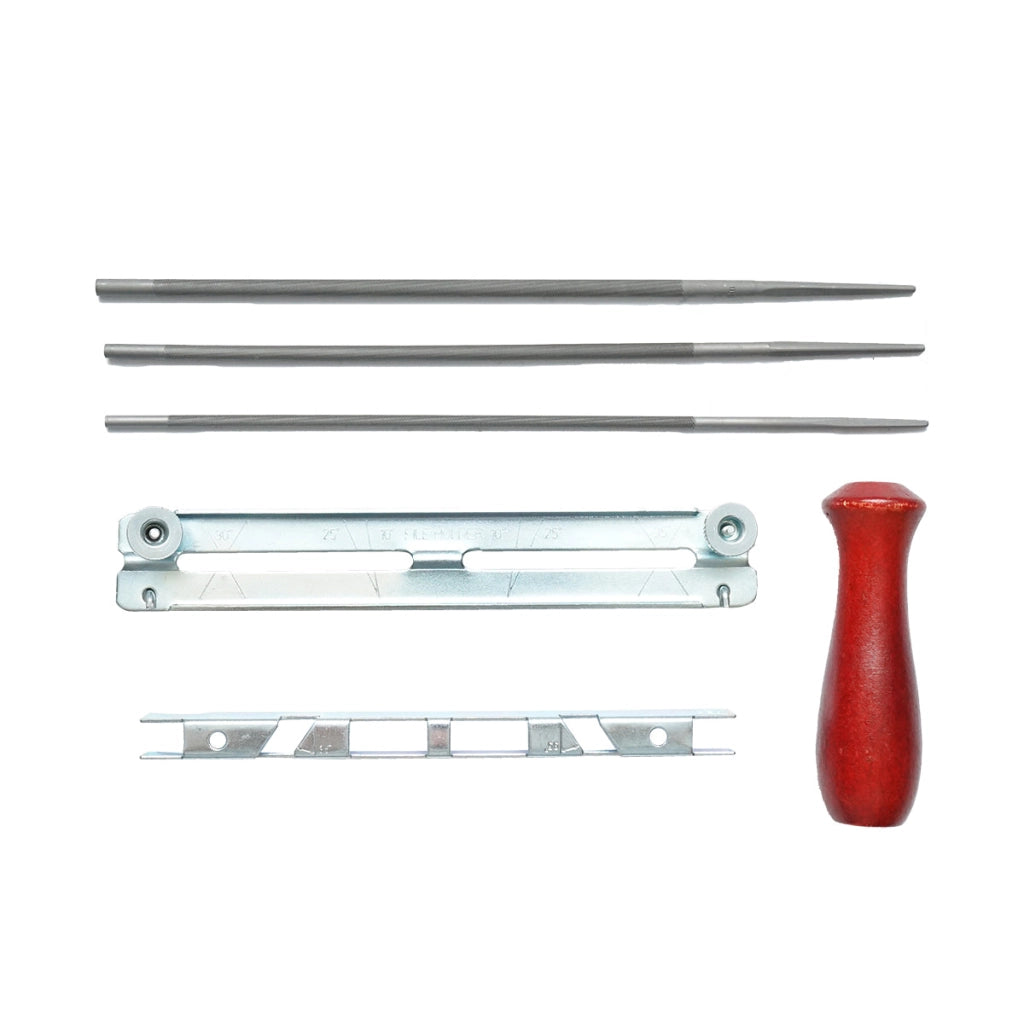 Set di 6 utensili per affilare le catene delle motoseghe con passo da 3/8