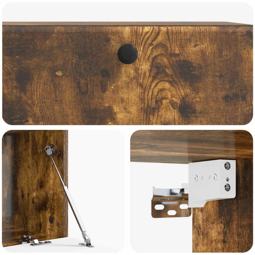 Mobile Porta TV da Muro 78,5 x 41 x 30 cm Rovere Fumo