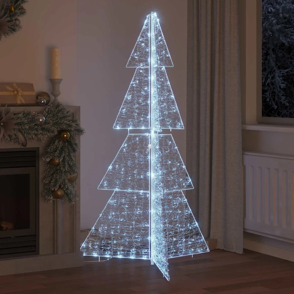 Albero di Natale | Decorazioni natalizie con 240 LED Bianco Freddo 180 cm Acrilico