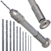 Mini Trapano Manuale con Set di 10 Punte 0,8-3mm – Precisione ed Ergonomia | Per Legno e Plastica