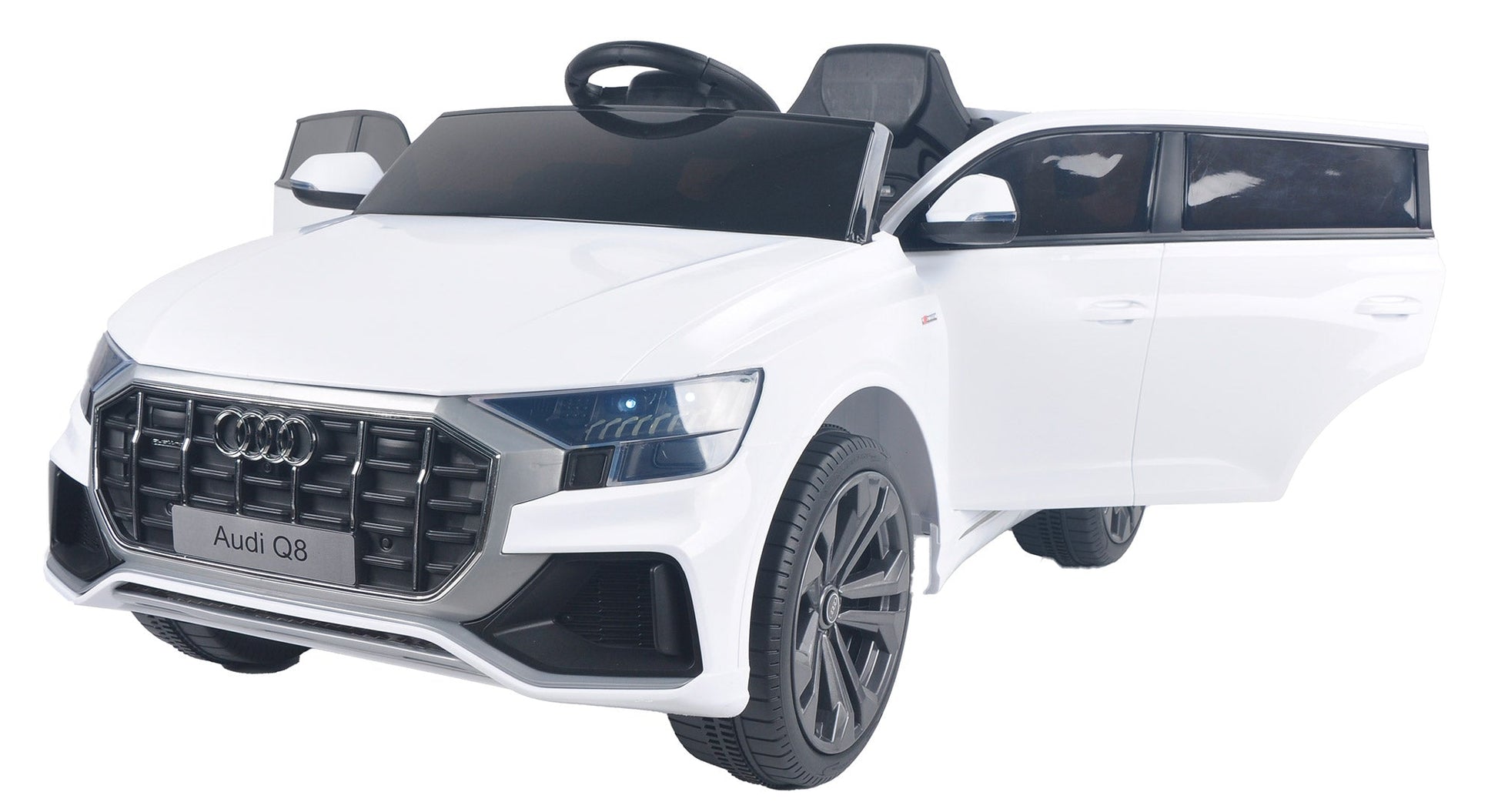 Macchina Elettrica per Bambini 12V con Licenza Audi Q8 Bianca