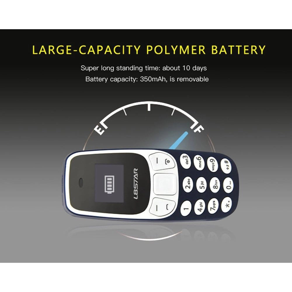 Trade Shop - Mini Cellulare L8star Smartphone Gsm Bluetooth Dualsim Tascabile Non Tracciabile -