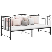 Telaio Divano Letto Estraibile Nero in Metallo 90x200 cm