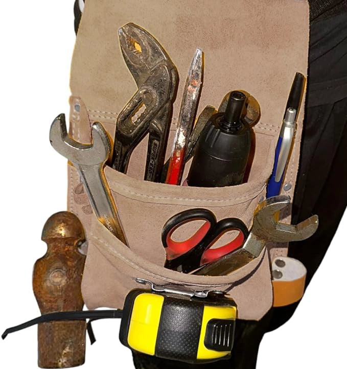 BORSA CARPENTIERE CON PORTAMARTELLO Con due tasche