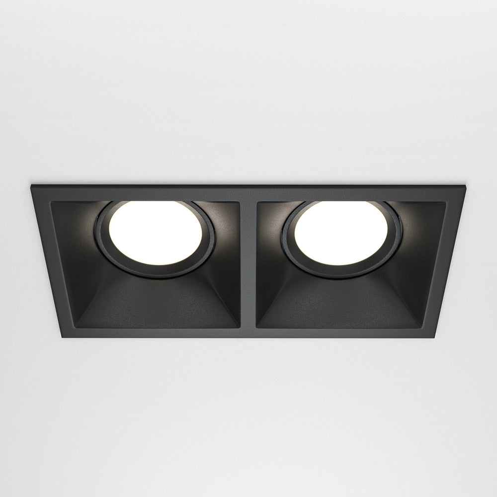 Faretto incasso soffitto Maytoni DOT rettangolare 2xGU10 nero
