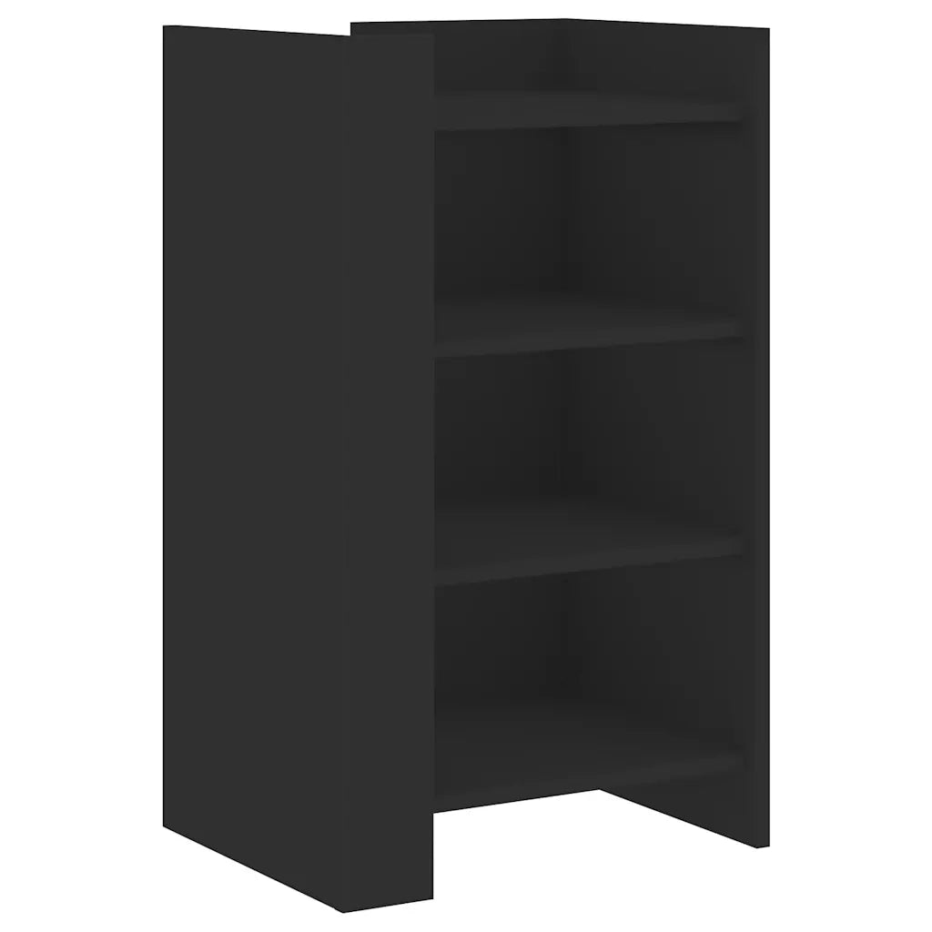 Credenza | Madia | Buffet da pranzo | Armadio da pranzo Nera 45x35x75 cm in Legno Multistrato