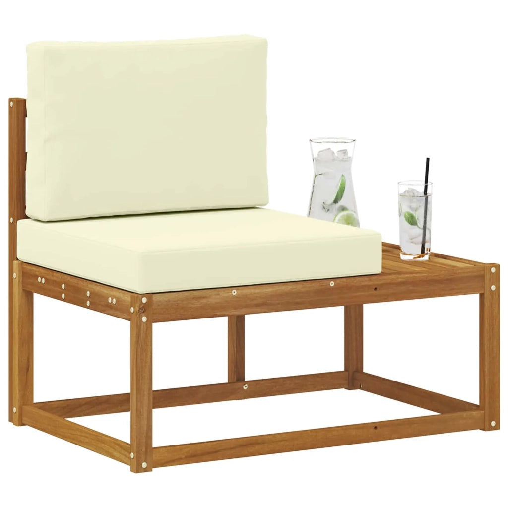 Divano da Esterno con cuscino-Divano da Giardino Naturale 91 x 63 x 73 cm 337629