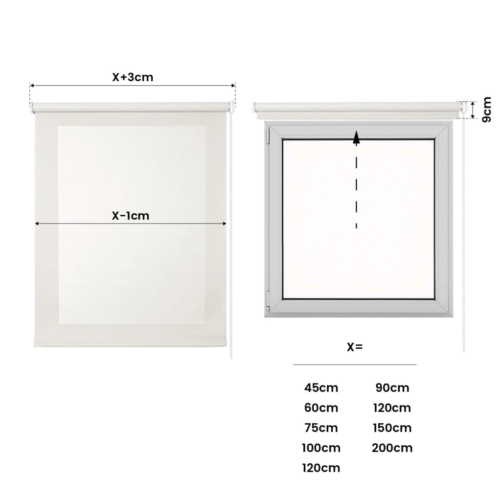 Tenda a Rullo Screen resistente e isolamento termico Bianco 160x180 cm