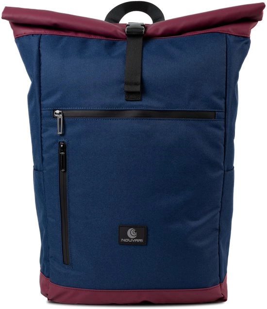 Borsa da Viaggio con Tappetino Rolltop Blu per Donna e Uomo con 17" Tasca per Laptop per Università Lavoro Viaggi in Bicicletta Borsa da Viaggio Grande 30l per Campeggio e Ciclismo