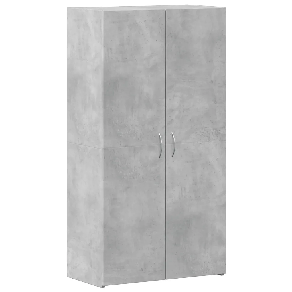 Schedario Grigio Cemento 60x32x115 cm in Legno Multistrato