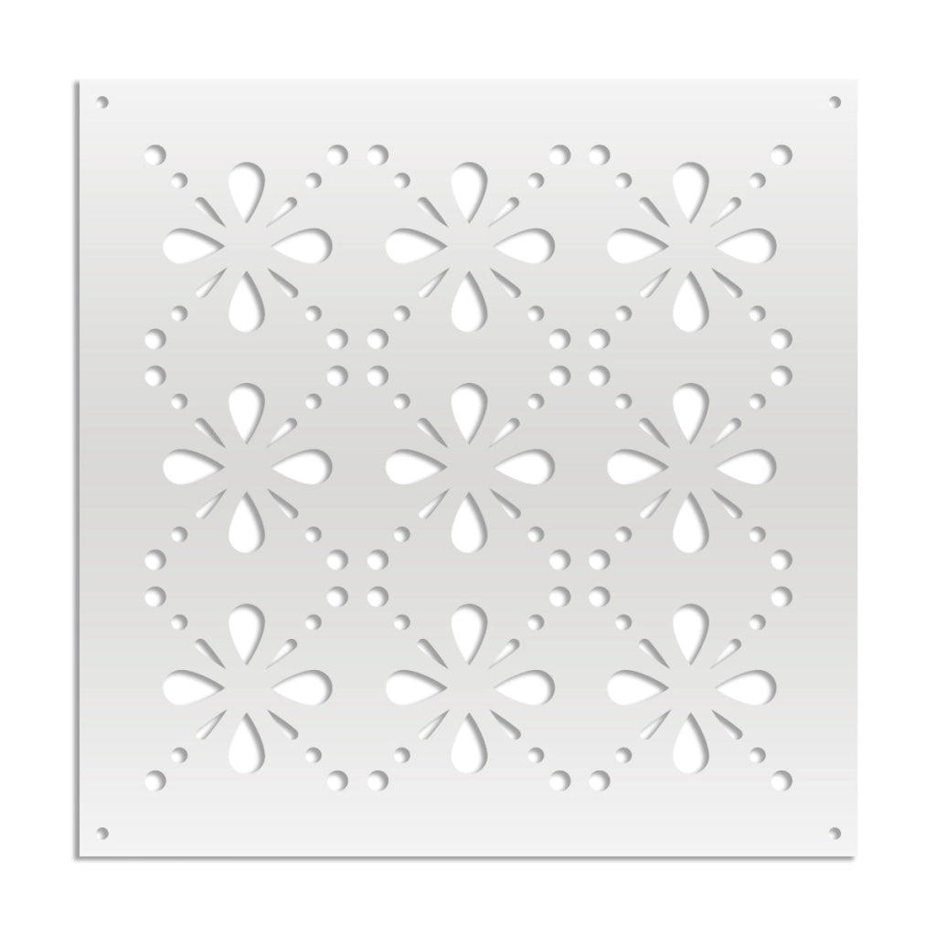BLEE - Pannello in PVC traforato - Parasole Colore: bianco, Misura: 48x48 cm