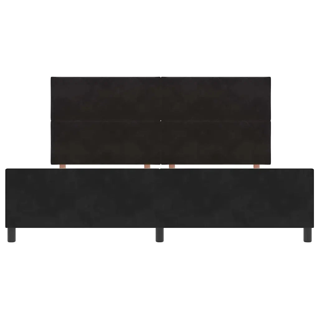 Letto a molle con testiera Nero 200 x 200 cm Velluto 3345031