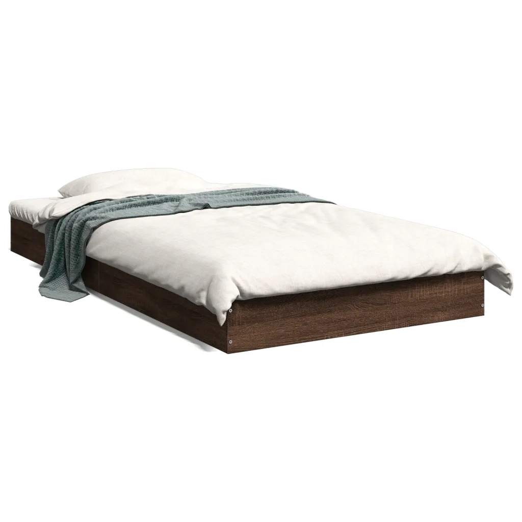 Giroletto senza Materasso Rovere Marrone 100x200 cm Truciolato