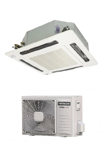 Climatizzatore Condizionatore Hitachi a Cassetta 4 Vie Inverter 31000 Btu 3.5 HP Serie PRIMAIRY RCI-3.5UFE1NH R-32 Wi-Fi Optional Griglia Esclusa