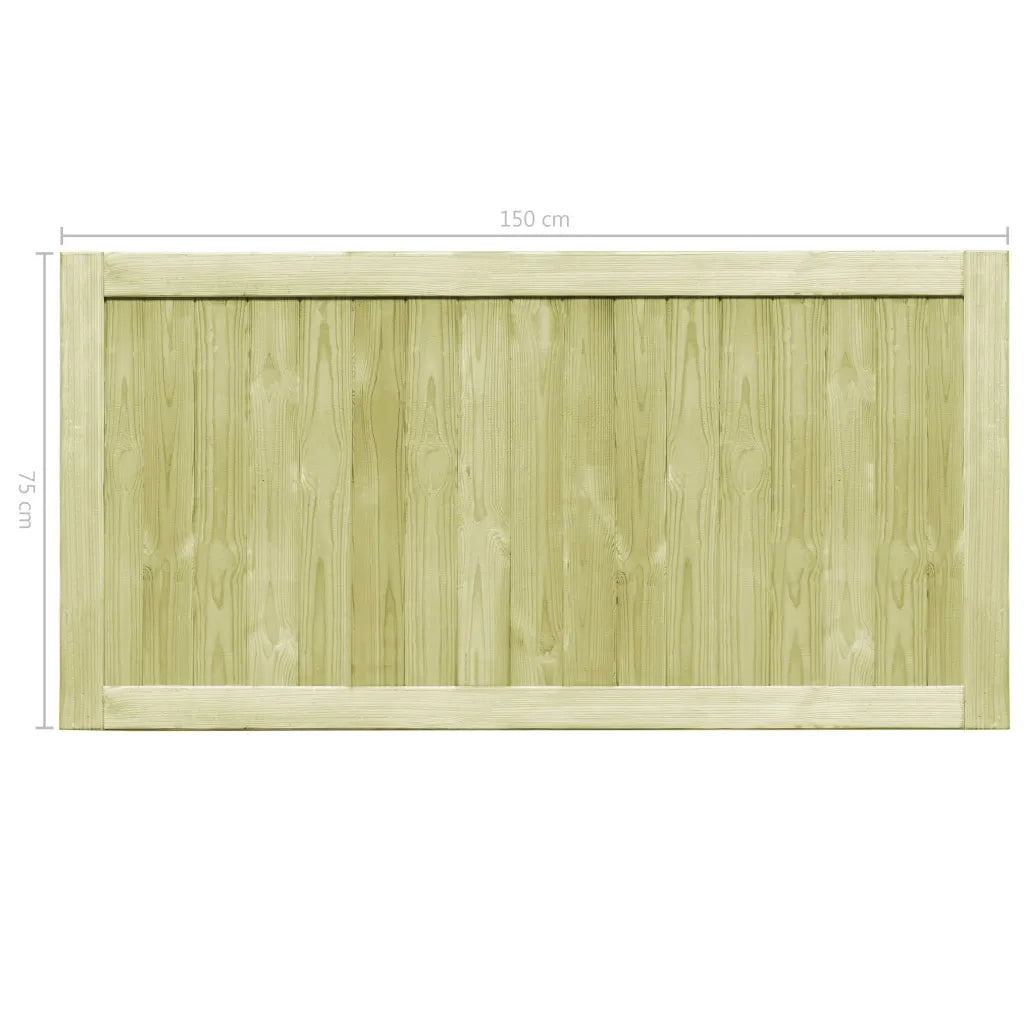 Cancelli da Giardino 2 pz in Pino Impregnato 300x75 cm cod mxl 40249