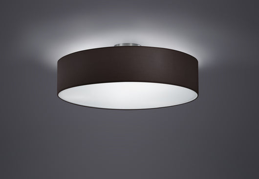 Plafoniera Soffitto Interno Tonda 28W 3 Luci Diffusore Nero Bianco GD Trio