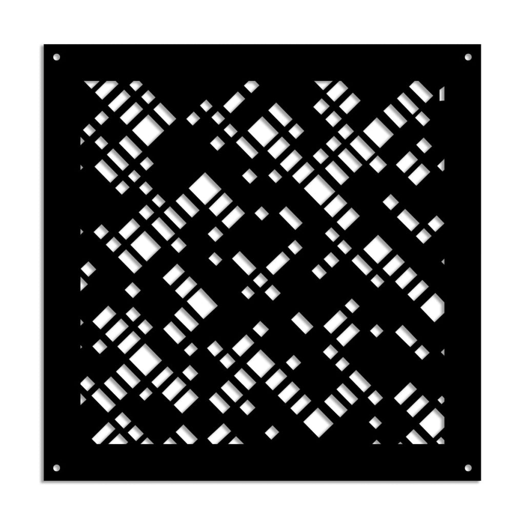 PIXEL - Pannello in PVC traforato - Parasole Misura: 98x98 cm, Colore: nero